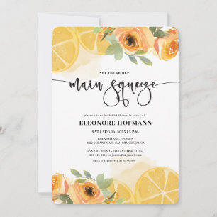 She found Main Squeeze Bridal Shower Invitation