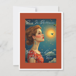 She Glows Louder Than The Sun Postcard