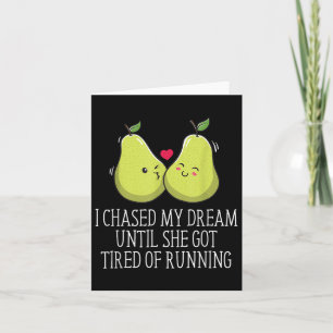 She Got Tired Running Wedding Proposal Groom Engag Card