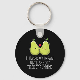 She Got Tired Running Wedding Proposal Groom Engag Key Ring