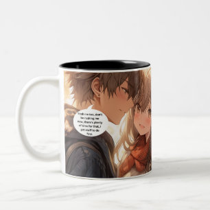She has no idea Manga strip Two-Tone Coffee Mug