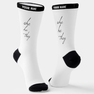 she he they script font socks