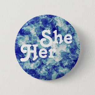 She/Her Customizable Pronoun Button