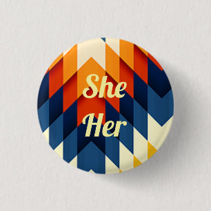 She/Her Gender Pronoun Pin