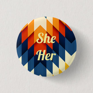She/Her Gender Pronoun Pin
