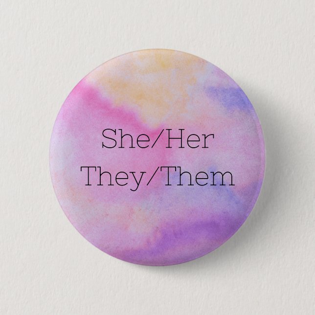 She/her or they/them pronoun button (Front)