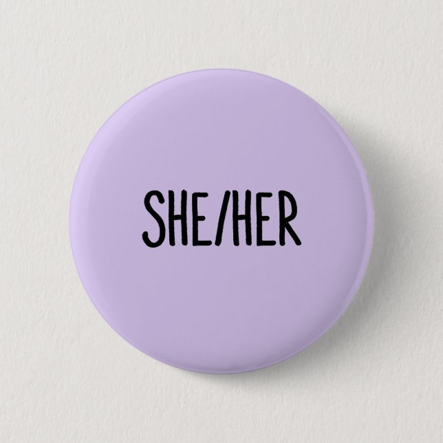 She/Her Pronouns Buttons (Front)