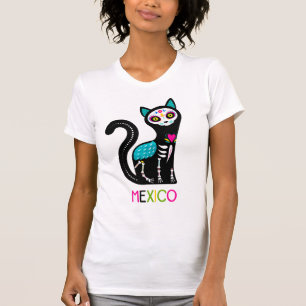 She Hulk Mexico Sugar Skull Cat  T-Shirt