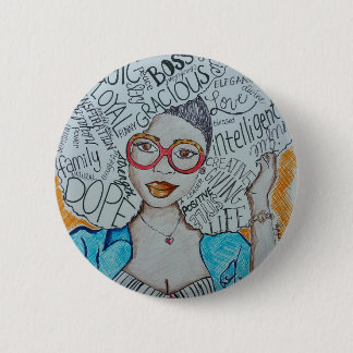 She Is... 6 Cm Round Badge