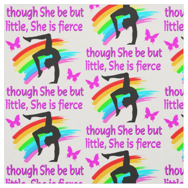 SHE IS A FIERCE GYMNAST FABRIC (Swatch)