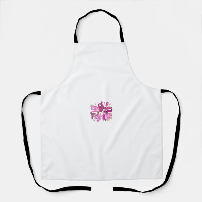 💪🎀 She is a Fighter 💖🌸 Apron (Front)