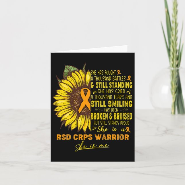 She Is A Rsd Crps Warrior She Is Me  Card (Front)