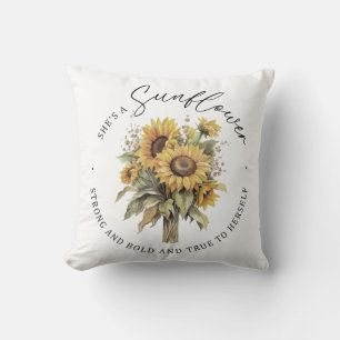 She Is A Sunflower Inspirational Cushion