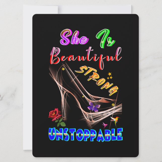 She Is Beautiful Strong Unstoppable (Front)