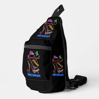 She Is Beautiful Strong Unstoppable Sling Bag