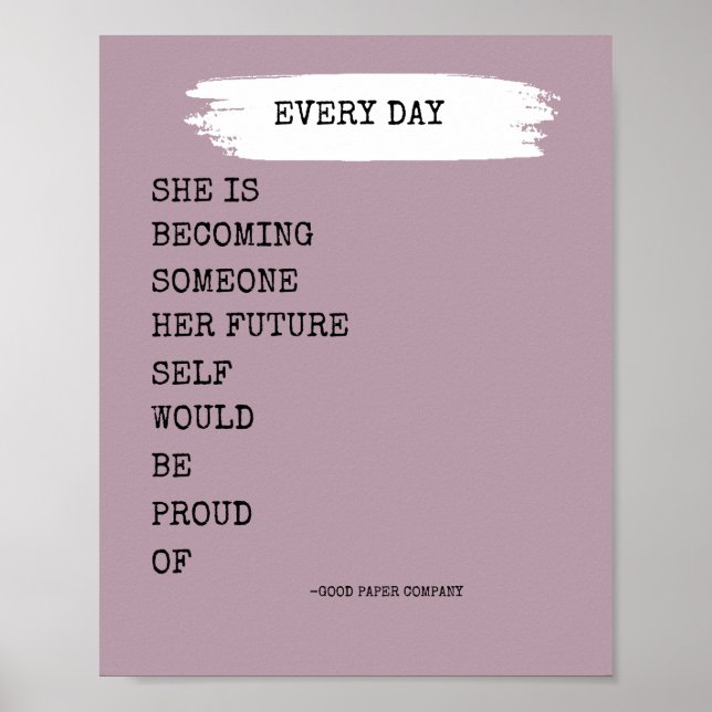 She is becoming motivational poster (Front)