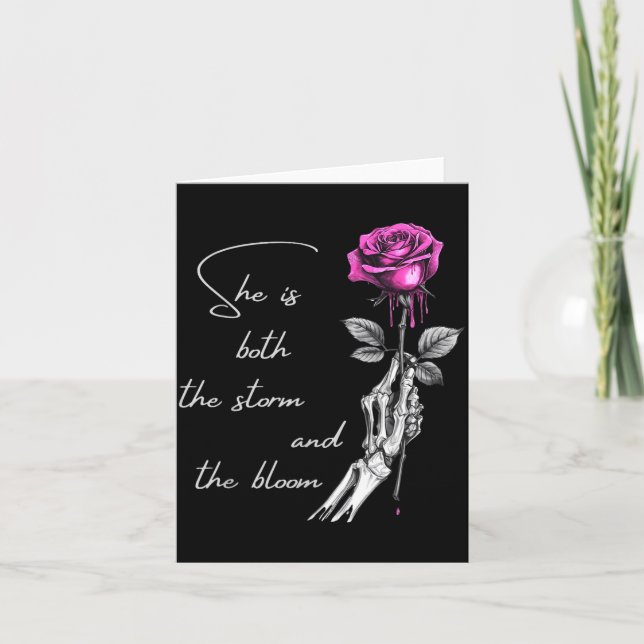 She Is Both The And The Blossoming Gift For Girls  Card (Front)