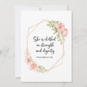She Is Clothed in Strength and Dignity Birthday