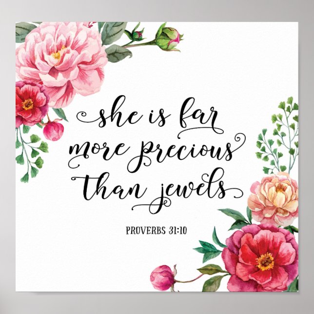 She is far more precious than jewels art poster (Front)