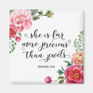 She is far more precious than jewels art poster magnet