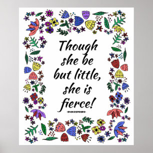 She Is Fierce (18x24) Poster