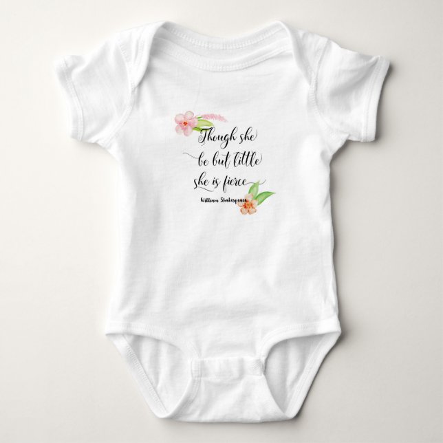 She is fierce baby bodysuit (Front)