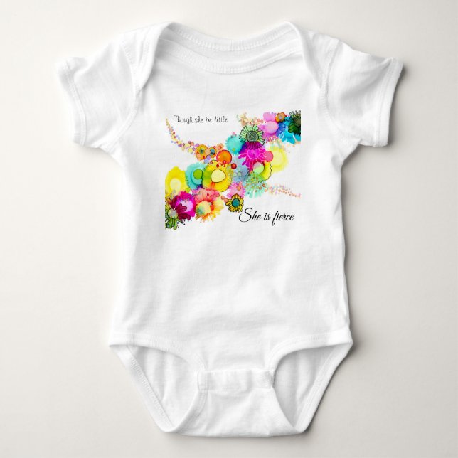 She is Fierce Baby Bodysuit (Front)
