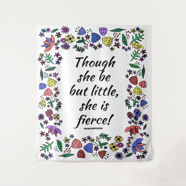 She is Fierce Large Tapestry (Front)