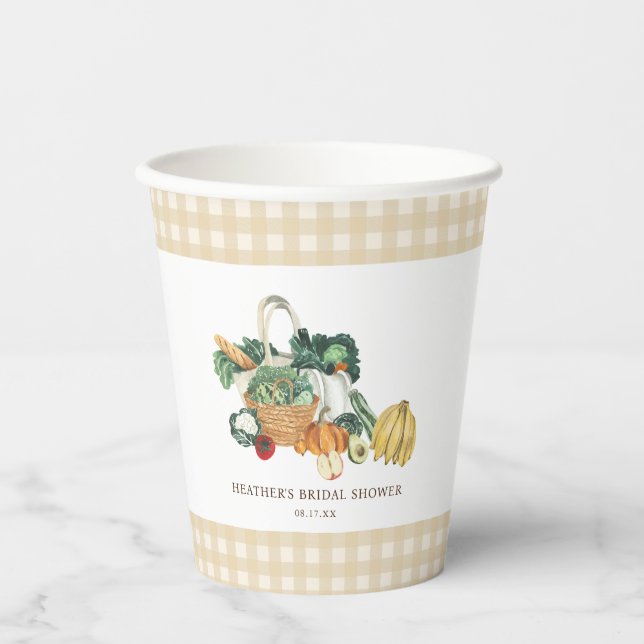 She Is Fresh Off The Market Bridal Shower  Paper Cups (Front)