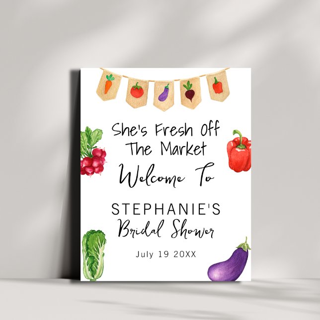 She is Fresh Off The Market Bridal Shower Welcome Poster (Creator Uploaded)