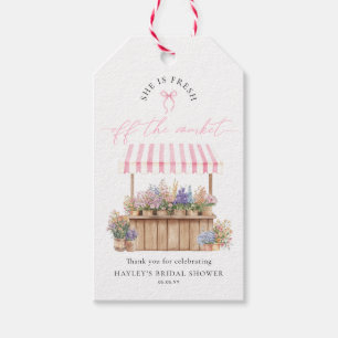 She Is Fresh Off The Market Pink Bridal Shower Gift Tags