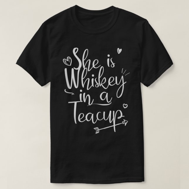 She is in a Teacup Women Quote  T-Shirt (Design Front)