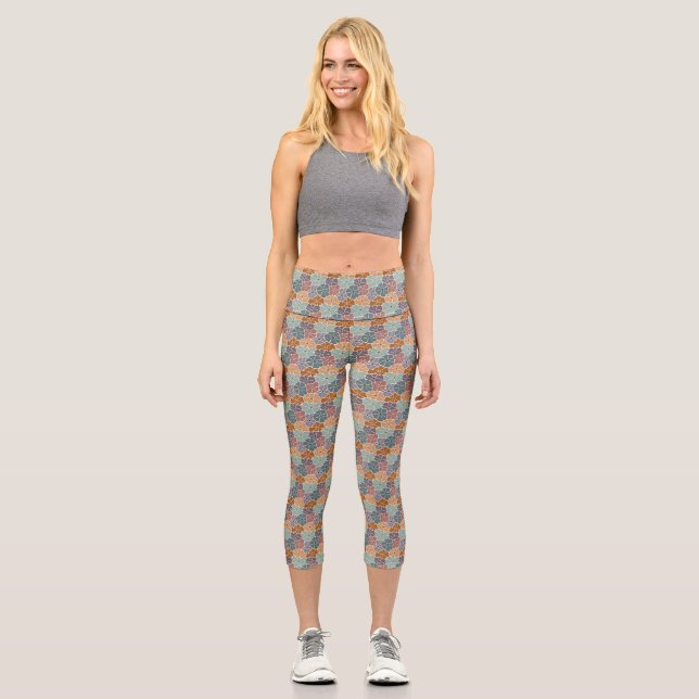 She Is Like A Wildflower Capri Leggings (Front)