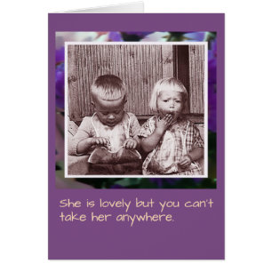 She is lovely brother and sister Birthday card