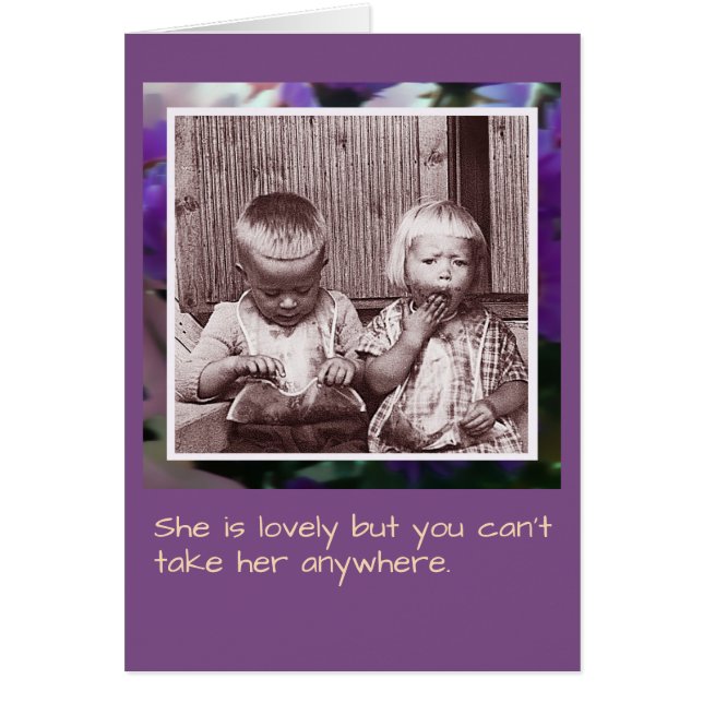 She is lovely brother and sister Birthday card (Front)