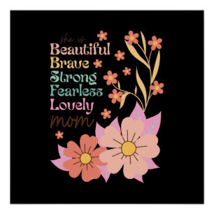 She Is Lovely Mum Poster
