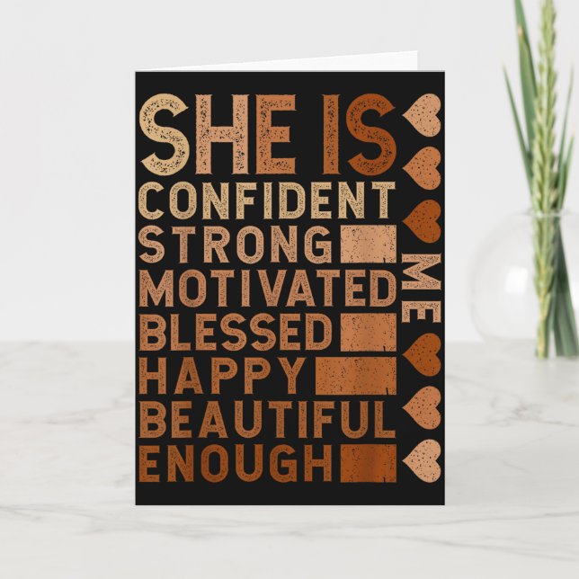 She Is Me Black Women Beautiful Strong Blessed Pro Card (Front)