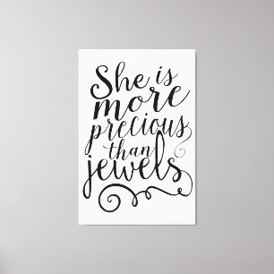 She is More Precious than Jewels Canvas Print