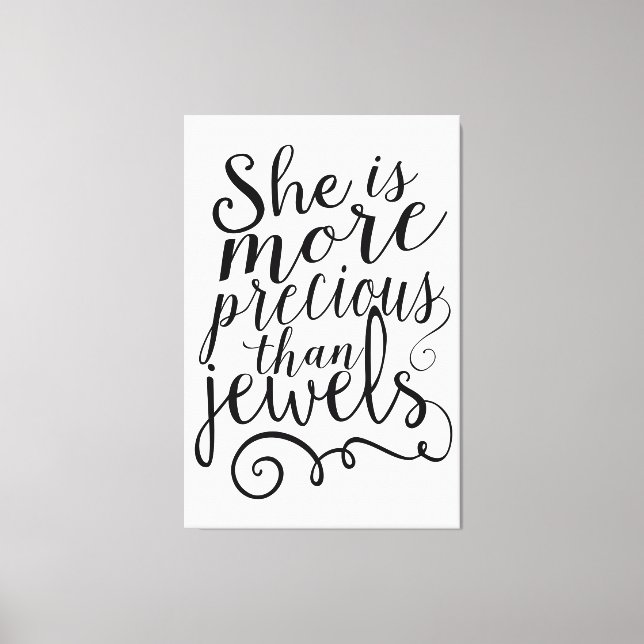 She is More Precious than Jewels Canvas Print (Front)