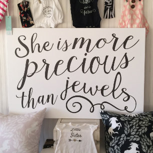 She is More Precious than Jewels Canvas Print