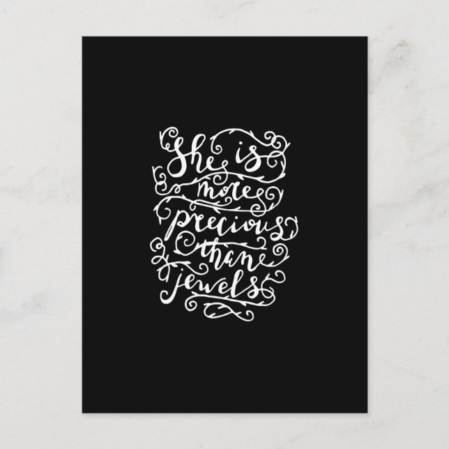 she is more precious than jewels postcard (Front)