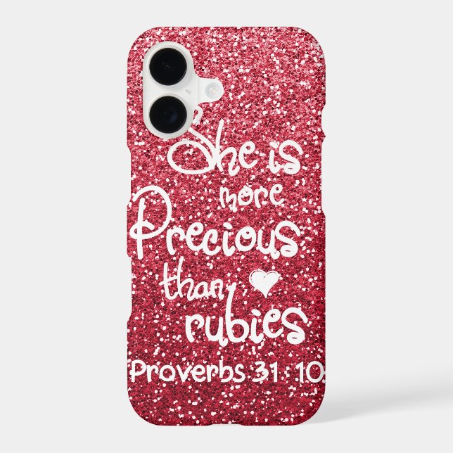 She Is More Precious Than Rubies Proverbs Glitter (Back)