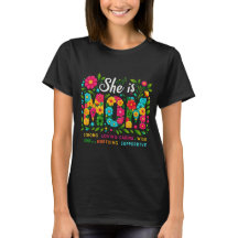 She is Mum - Floral Motherhood T-shirt