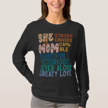 She Is Mum Inspirational Retro Typography Mother's