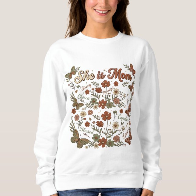She Is Mum Strong Chosen Capable  Sweatshirt (Front)