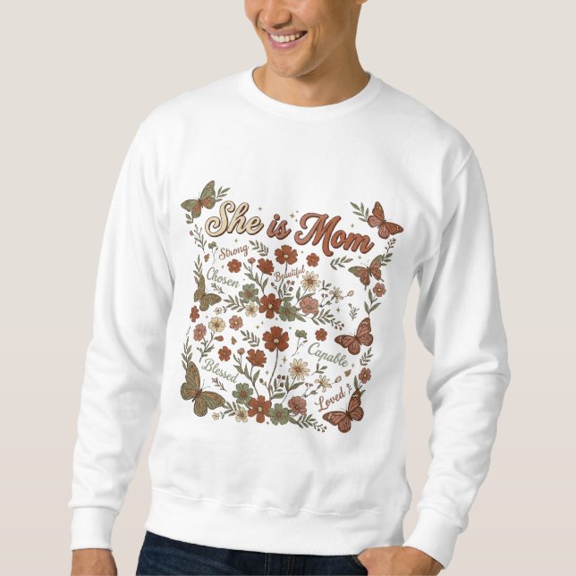 She Is Mum Strong Chosen Capable  Sweatshirt (Front)