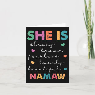 She Is Namaw Religious Believe Verses Christian Mo Card