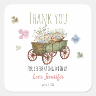 She is off the market Bridal Shower  Square Sticker
