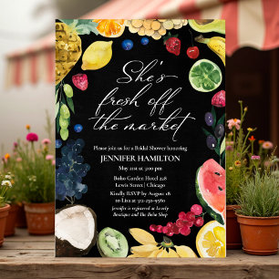 She is off the Market   Chalkboard Bridal Shower I Invitation