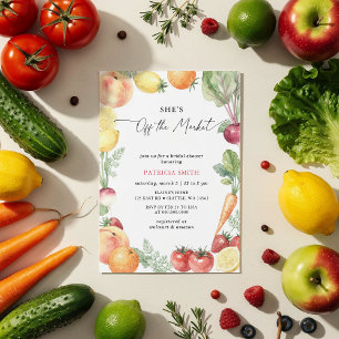 She is off the Market Farmers Market Bridal Shower Invitation